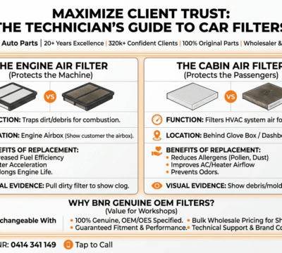 Air Filter vs. Cabin Air Filter: What Every Workshop Technician Should Explain to Car Owners